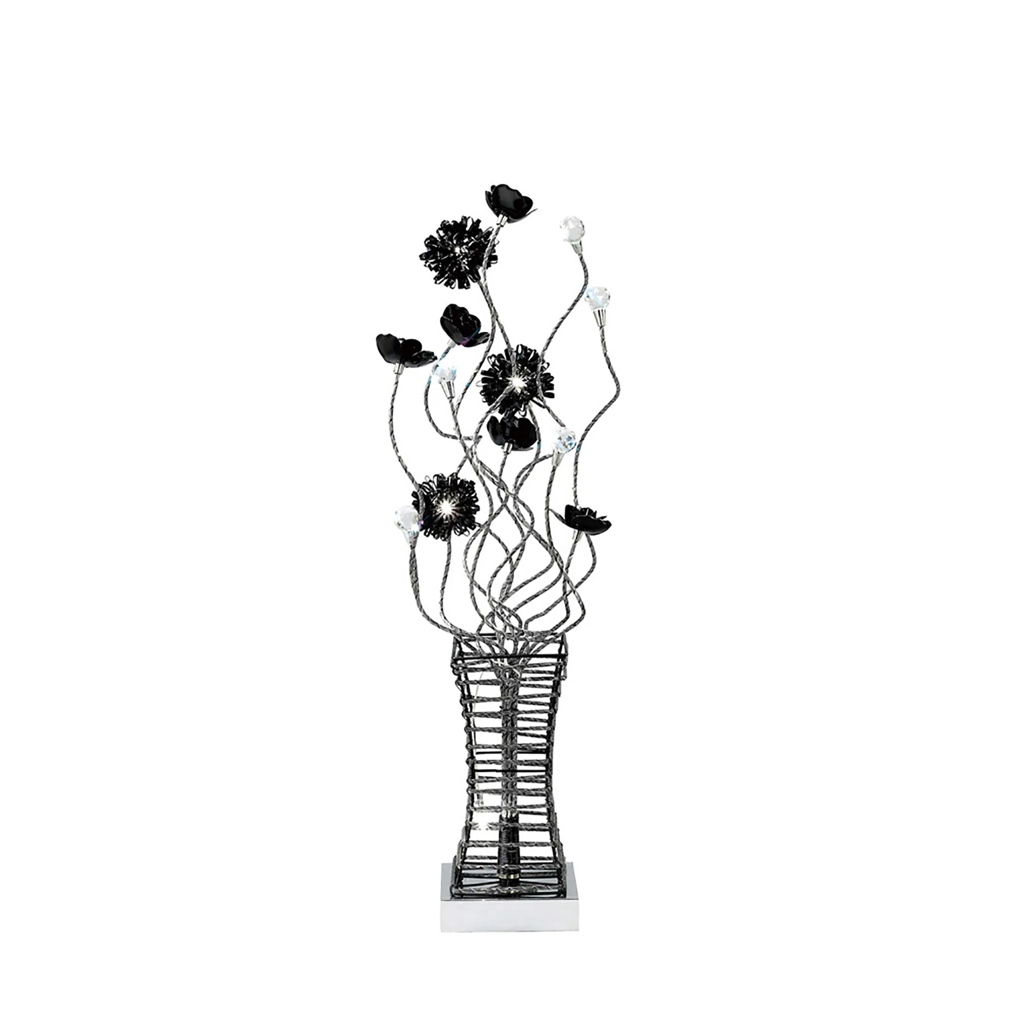 Majella Aluminium Crystal Table Lamps Diyas Home Armed Table Lamps